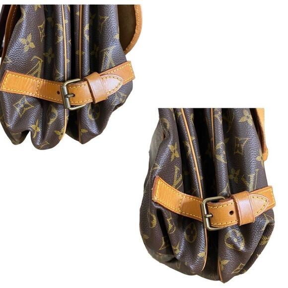 LOUIS VUITTON Monogram Saumur 35 Shoulder/Crossbody Bag 💼 8901VI - Picture 14 of 16